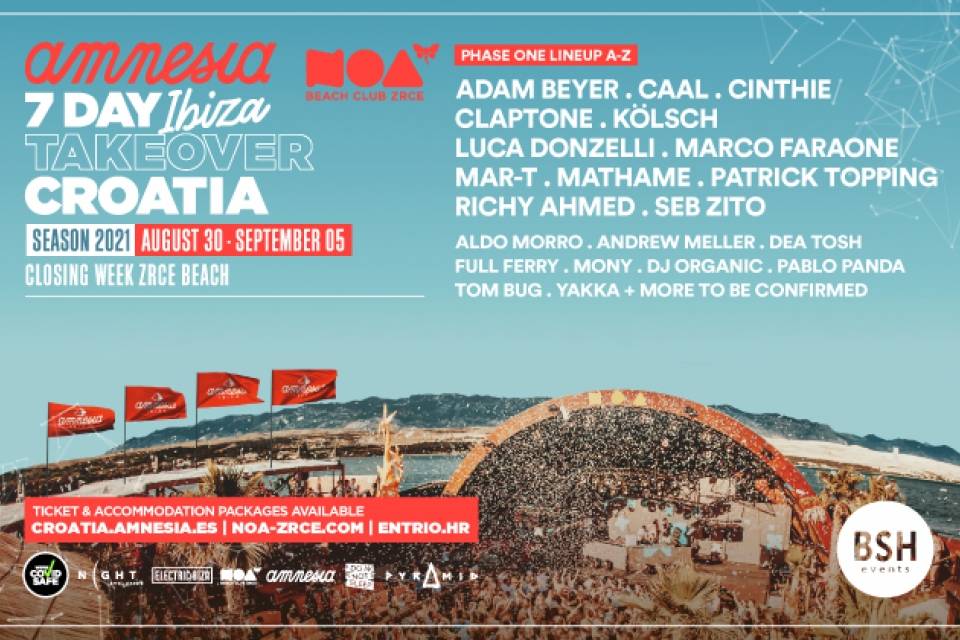 Amnesia lands in Croatia, with the event not to be missed